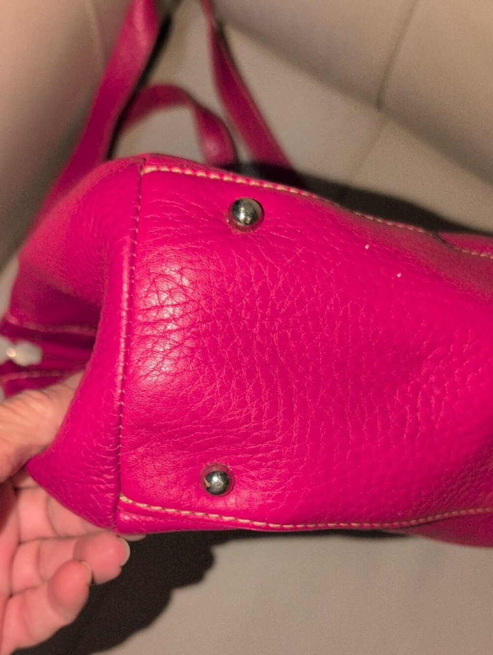 Fossil Fuchsia Leather Shoulder Bag - Picture 8 of 16